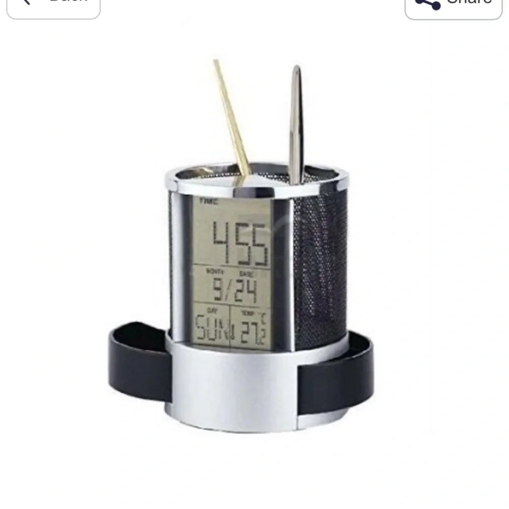 NEW Multifunctional Pen Holder With Digital LCD Alarm Clock Countdown Timer